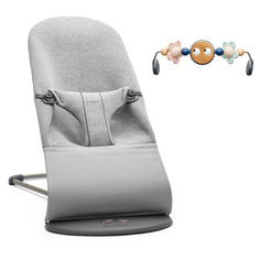 Кресло-шезлонг BabyBjorn Bliss Jersey + игрушка, цвет cветло-серый BabybjÖrn