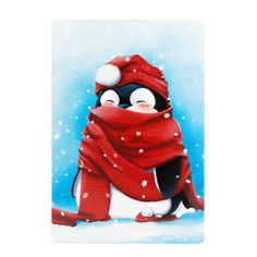 Обложка для проездного унисекс Kawaii Factory Пингвин на прогулке