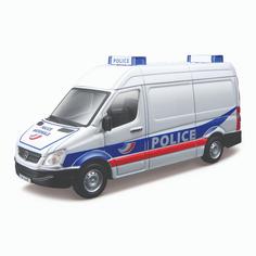 Коллекционная полицейская машинка Bburago Mercedes Benz Sprinter,1:50,белая
