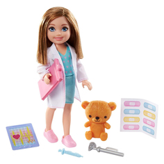 Кукла Barbie Набор Карьера Челси кукла+аксессуары (Доктор) GTN88