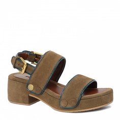 Женские босоножки SEE by CHLOE GALY SB36021A цв. зелено-коричневый 38 EU