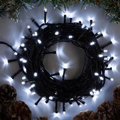 Световая гирлянда новогодняя Qvatra Christmas LED Lights 5m white 5 м белый холодный