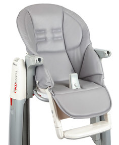 Чехол на стульчик для кормления Peg Perego Tatamia из эко-кожи, ice / серый