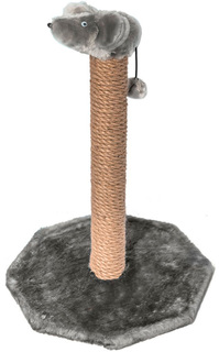 Когтеточка Дарэлл простая с мышью мех джут, 36х34х57см