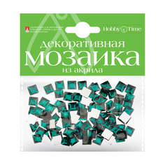 Мозаика декоративная из акрила 8Х8 ММ,100 ШТ., БИРЮЗОВЫЙ Hobby Time
