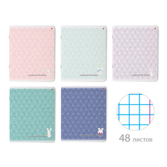 Тетрадь Альт® А5 "ЗЕФИРНЫЕ ЗАЙЧАТА" 48 л., клетка Арт. 7-48-747