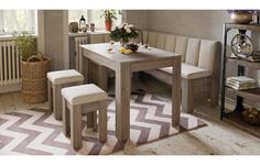 Кухонный уголок Ганновер Скамья угловая Дуб Сонома трюфель/Рогожка Бежевая Triya