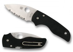 Складной нож Spyderco Native Lil, Black G-10 Handle, CPM-S30V, Full Serrated