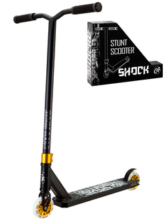 Самокат трюковый CITY-RIDE SHOCK, колеса PU 100/100 мм, CR-SS-00GD.