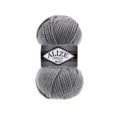 Пряжа ALIZE Superlana maxi 100гр. 100м. (75% акрил, 25%шерсть) ТУ (87 угольно серый)