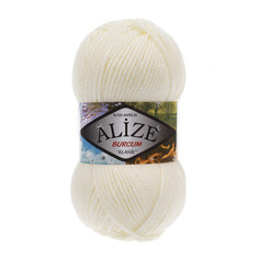 Пряжа ALIZE BURCUM KLASIK 100гр. 210м (100% Aкрил) (62 молочный)