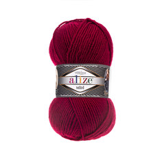 Пряжа ALIZE SUPERLANA MIDI; 100гр. 170м (25% Шерсть - 75% Aкрил) (390 малиновый)