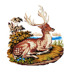 Набор для вышивания NITEX "Олень" 48х69 см