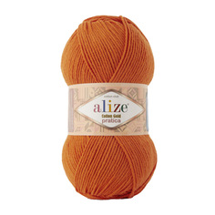 Пряжа ALIZE Cotton Gold Pratica 100гр, 220м (55%хлопок, 45%акрил) (37 тыква)