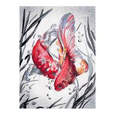 Набор для вышивания ОВЕН "Золотые рыбки" 27*39 см