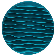 Интерактивная миска для животных PetStandArt Wave, пластик, голубой, 0.2 л
