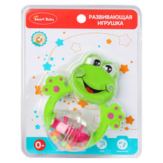 Погремушка прорезыватель Smart Baby Лягушка, игрушка для малышей, 21,5х16,5х4 см