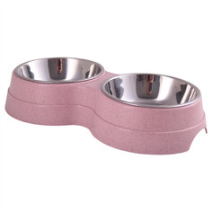 Одинарная миска для животных PetStandArt, металл серебристый, 0.2 л