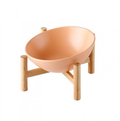 Одинарная миска для животных PetStandArt, керамика, розовый, 0.3 л