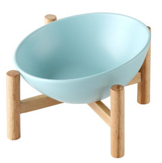 Одинарная миска для животных PetStandArt, керамика, голубой, 0.3 л