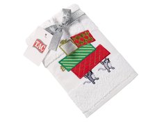 Подарочное полотенце TAC, махровое, NEW YEAR, 50*90, PRESENTS белое