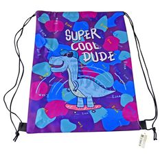 Мешок для обуви Just For Fun, синий/фиолетовый