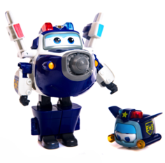 Игровой набор Super Wings Трансформер Заряженный Пол + Супер питомец Пол EU750425