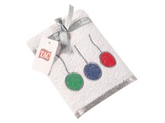 Подарочное полотенце TAC, махровое, NEW YEAR, 50*90, CRISTMAS BALLS белое
