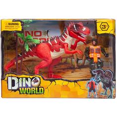 Игровой набор Junfa Мир динозавров (большой динозавр, фигурка человека, акссесуары)