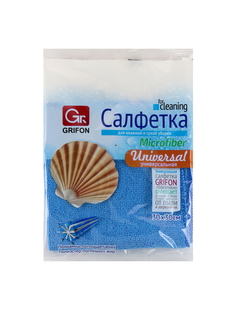 Салфетка для влажной и сухой уборки GRIFON синяя universal 1 шт