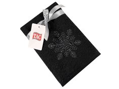 Подарочное полотенце TAC, махровое, NEW YEAR, 50*90, SNOWFLAKE антрацит