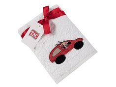 Подарочное полотенце TAC, махровое, NEW YEAR, 50*90, RED CAR белое