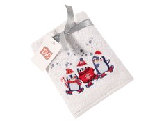Подарочное полотенце TAC, махровое, NEW YEAR, 50*90, PENGUINS белое