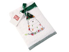 Подарочное полотенце TAC, махровое, NEW YEAR, 50*90, CAT белое