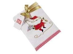 Подарочное полотенце TAC, махровое, NEW YEAR, 50*90, SANTA CLAUS белое