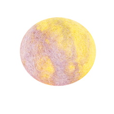 Игрушка для кошек Zoobaloo Шерстяной мяч Фьюжн, желто-фиолетовый, 4 см