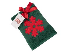 Подарочное полотенце TAC, махровое, NEW YEAR, 50*90, SNOWFLAKE зеленое