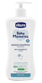 Пена-шампунь без слез Chicco Baby Moments 0м+, 500 мл
