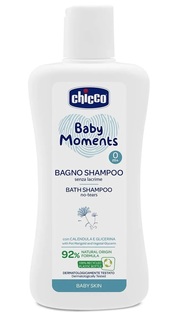 Пена-шампунь без слез Chicco Baby Moments 0м+, 200 мл