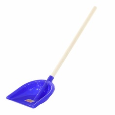 Лопата Wader №26, расцветка деревянный круглый черенок, синий