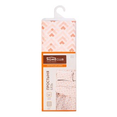 Простыня Homeclub 200 х 220 см бязь розовый