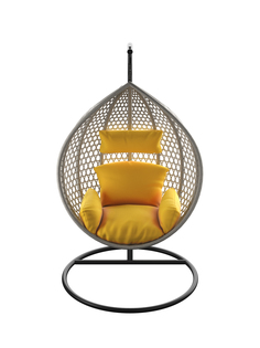 Подвесное кресло Loftyhome Kiwano 1191 Grey Spots/Yellow