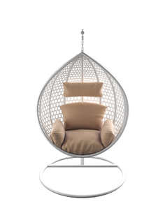 Подвесное кресло Loftyhome Kiwano 1191 White/Cappuccino