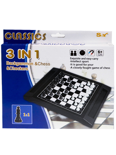 Игра настольная 3 в 1 Шахматы, шашки, нарды Рыжий кот