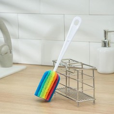 Ершик для посуды с абразивом Вселенная Порядка «Rainbow», 25 x 4 см