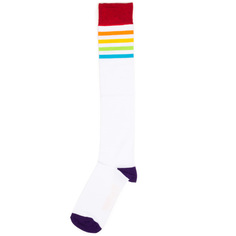 Гольфы унисекс St.Friday Socks Multi Stripes белые 34-37