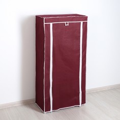 Тканевый шкаф для обуви "Порту", бордовый, 60 х 30 х 120 см Вселенная Порядка