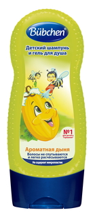 Детский шампунь и гель для душа Bubchen Ароматная дыня 230 мл.