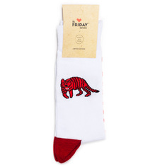 Носки St.Friday Socks Tigr Anton белые 38-41