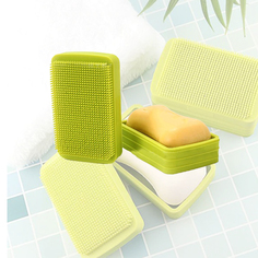 Мыльница с щеточкой для мытья рук 10,3х6,2х4,8 см, BloomingHome accents. BH-ASH-06